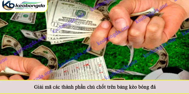 Giải mã các thành phần chủ chốt trên bảng kèo bóng đá